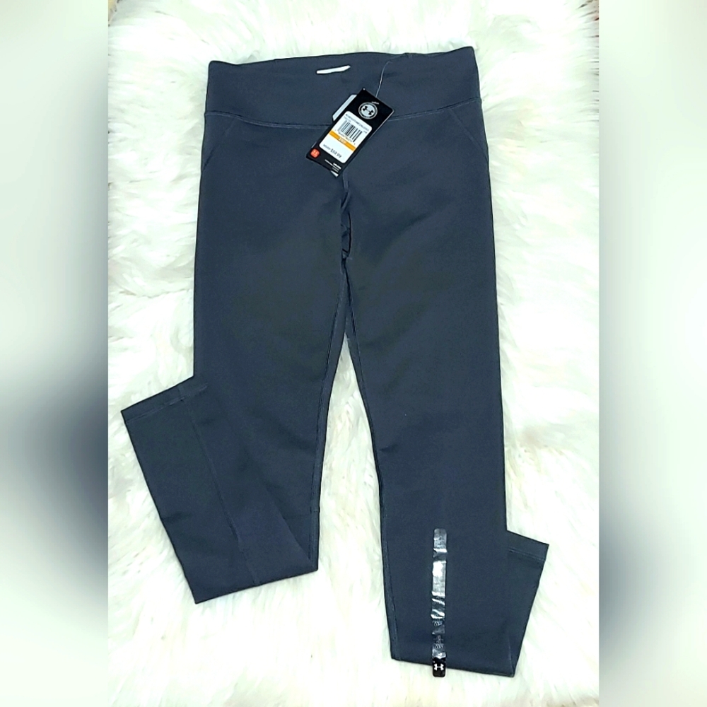 UNDER ARMOUR Heat Gear Long Leggings $60 MSRP Charcoal Gray